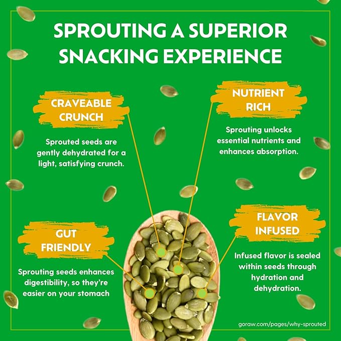 Go Raw Organic Sprouted Chili Lime Sprouted Snacking Seeds, 4 oz, 6 Pack, Pumpkin & Sunflower Seeds, Keto, Kosher