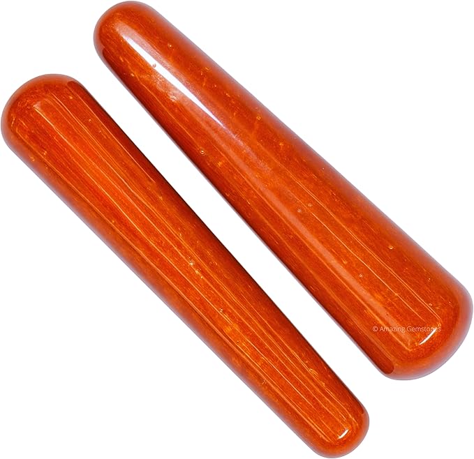 Amazing Gemstone Red Jasper Crystal Wand Massage Stick - Pelvic Wand Gua Sha for Adults - Crystals and Healing Stones Massage Wands for Adults Gifts (Smooth)