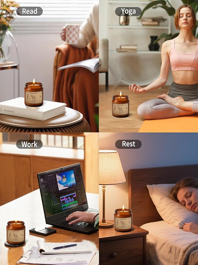 Candles for Home Scented, 16oz Large Jar Scented Candle – Cedarwood Soy Wax Candle with 100 Hour Burn Time, Long Lasting Aromatherapy Candle for Cozy Home Fragrance, Relaxation & Decorative Gift