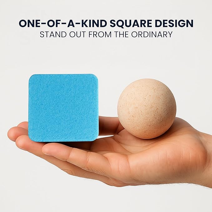 Bath Bombs for Men - Gift Set of 18 Square Shaped Handmade Natural Bath Bombs of 2.5 oz w/Essential Oils, Unique Manly Scents, for Boyfriend, Husband, Father - 18 Pack Square