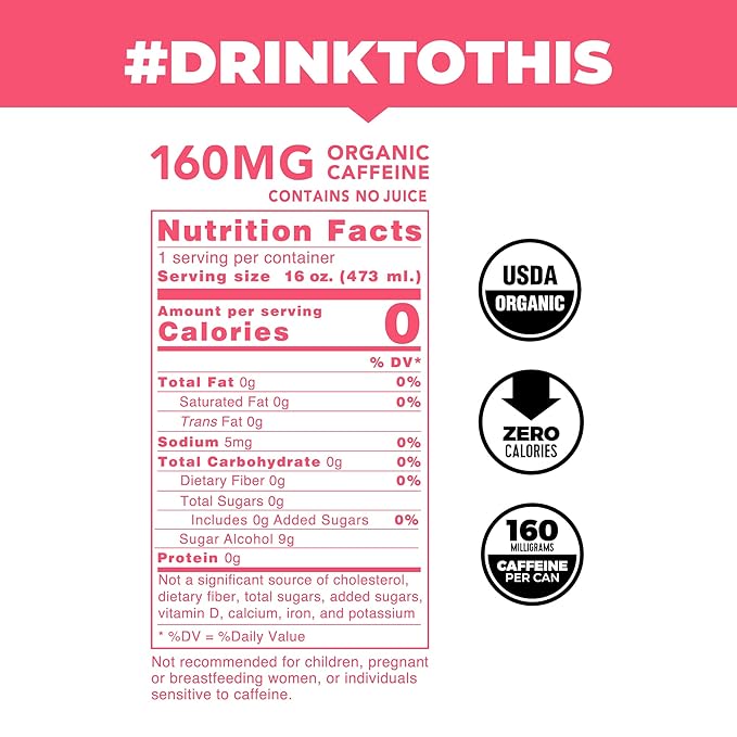 CLEAN Cause Zero Sugar Variety Pack Yerba Mate Tea Sparkling, USDA Organic Energy Drink Alternative, Zero Calorie, 160mg Natural Caffeine, Soda Alternative, Plant-Based (16oz cans, 12-Pack Case)