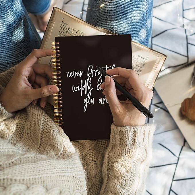 Employee Appreciation Gifts, Team Gifts for Employees, Inspirational Gifts for Friend Coworker, Never Forget How Wildly Capable You are Office Supplies Hardcover Spiral Notebook 5.5x8.3