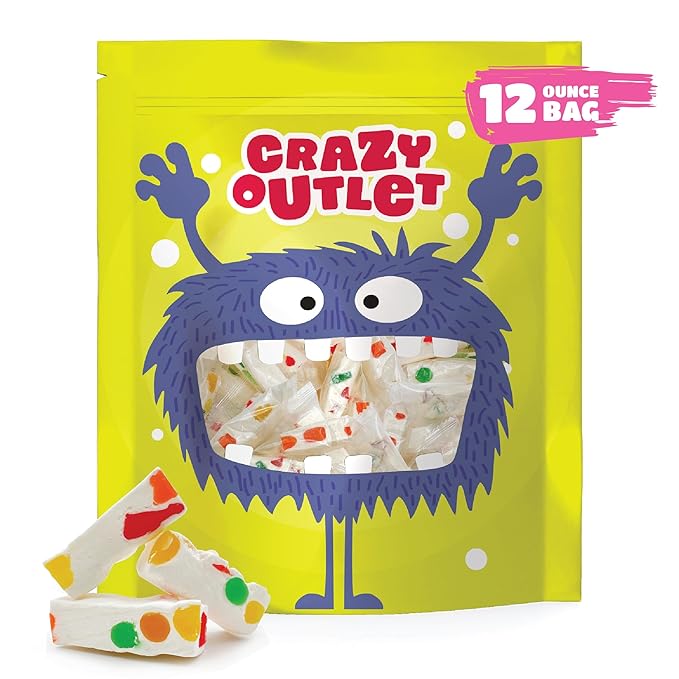 Jujube Nougat Candy with Fruit Jelly Pieces 12-Ounce Pack, Individually Wrapped (About 35 Count) - Soft and Chewy