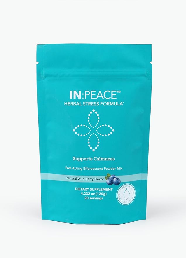 In:TotalWellness IN:Peace Herbal Calming Formula. 20 Serving Pouch, Wild Berry Flavor. 9 Herb Antioxidant + Adaptogen Blend. Clinically Proven Ingredients. Crafted by a Licensed Herbalist