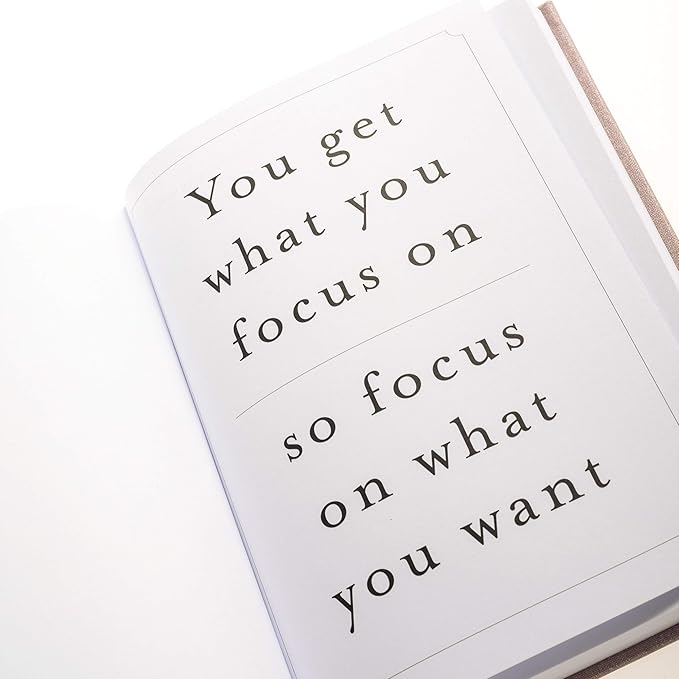 Graphique Self-Care Journal - Gratitude - 256 Pages - Weekly Quote & Daily Fill in Interiors - Hardbound Fabric Cover - Ribbon Marker (6" x 8")