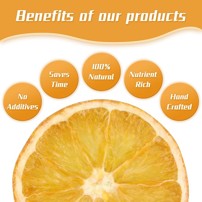 Haomly Dried Orange Slices,7oz(200g), Dehydrated Orange Slices,Natural Dehydrated Oranges For Cocktails for Cocktails/Decor/Candles/Crafts/Cakes/Tea,No Sugar Added,Orange Slices