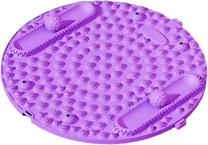 Foot Massage Pad Foot Pressure Point Pad 55 cm Thickened Acupressure Mat Round for Running Office Home Gym Use Lightweight, Violet