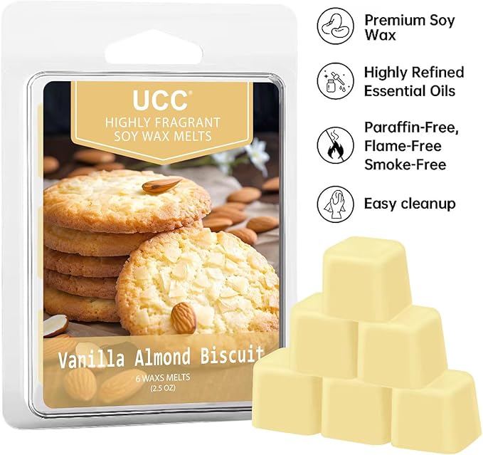UCC Premium Wax Melts, Fall Variety Fragrance Melts, Scented Soy Wax Melts Cubes, Natural Plant Based Highly Scented Wax Melts Tarts, 4 Pack