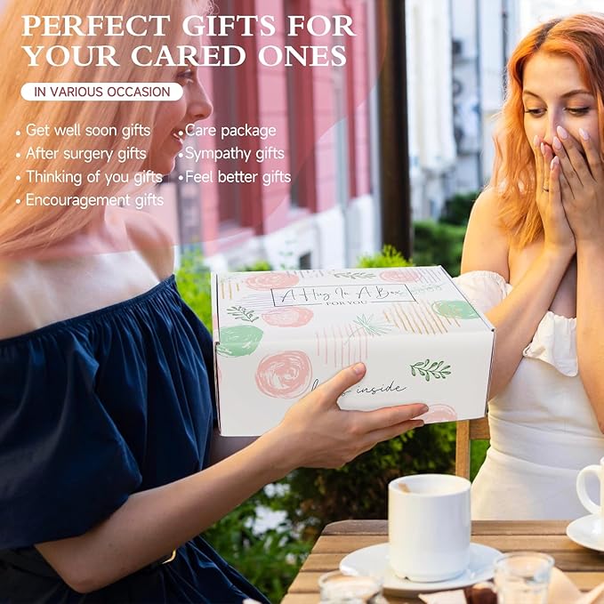 Get Well Soon Gifts for Women - Sending Hug Sympathy Gifts, Care Package Feel Better Basket for Sick Friends, Relaxing Inspirational Gift, Birthday Gift for Women, Blanket Mug Set (Pink)