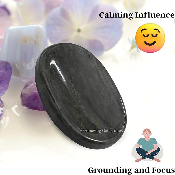 Amazing Gemstone Blue Aventurine Worry Stone Crystals and Healing Stones - Worry Stones for Stress Relief Gifts - Piedra Crystal Fidget for Meditation - Unique Stocking Stuffers and Birthday Gifts