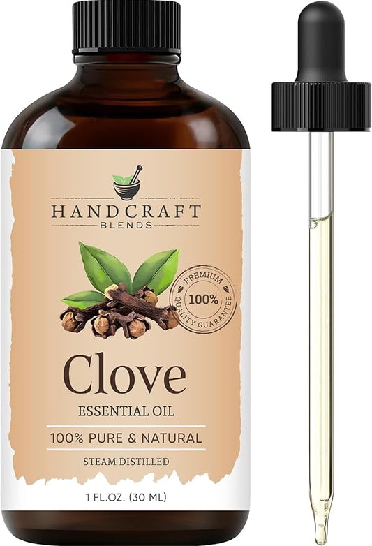 Handcraft Blends Clove Essential Oil – 1 Fl Oz – 100% Pure and Natural – Premium Grade Essential Oil for Diffuser and Aromatherapy, Skin, Massage, Candle and Soap Making Fragrance
