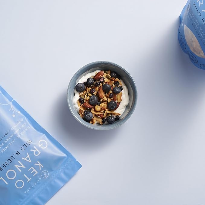 Keto Hana Wild Blueberry Keto Granola Keto Diet Vegan Grain Free Dairy Free Plant Based No Refined Sugars Gluten Free 2g Net Carbs Breakfast Cereal - 11oz