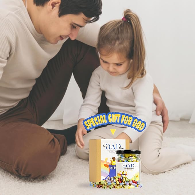 90 Messages in a Jar for Dad with NFC Keychain, Dad Birthday Gift, Gifts for Dad, Christmas Gifts for Dad, Dad Gifts from Daughter, Best Dad Ever Gifts, Dad Gifts