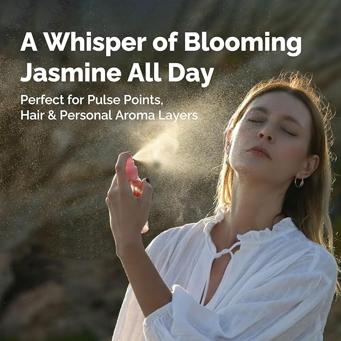 Jasmine Essential Oil 2 Oz, 100% Pure Jasmine Oil for Diffuser, Skin, Hair, Body & Face, Perfume, Floral Scent for Relaxation, Aromatherapy & Massage