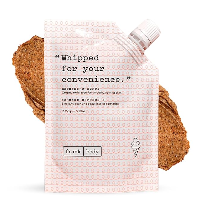 frank body Express-O Coffee Scrub | Smooths, Exfoliates & Fades Marks | Coffee, Shea Butter, Grapeseed Oil & White Clay | Vegan & Cruelty Free | 150g / 5.07 oz