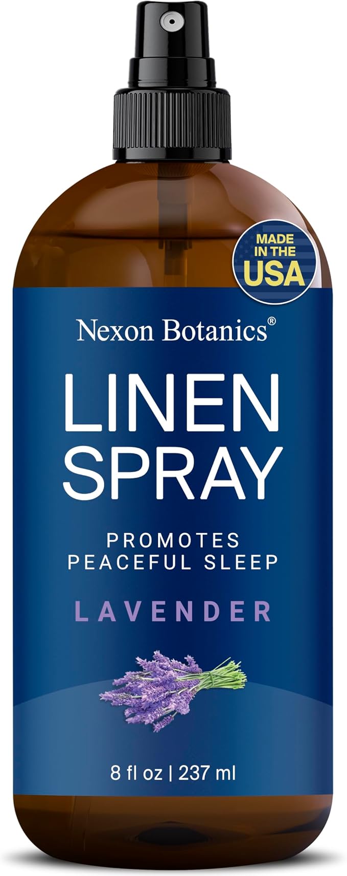 Lavender Linen Spray 8 fl oz - Refreshing Fabric Refresher & Pillow Spray for Bedding, Bed Sheets & Room - Soothing Room Mist - Nexon Botanics