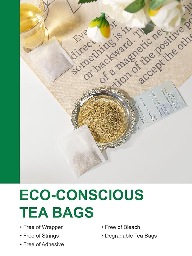 TeeLux Fennel Tea Bags, Pure & Natural Fennel Seeds Herbal Tea, Smooth & Light Spicy Flavor, Caffeine Free, 100 Count