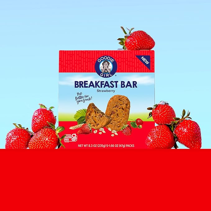 Goodie Girl Soft Breakfast Bar, Strawberry | Baked, Chewy, Gluten Free (3 Pack)