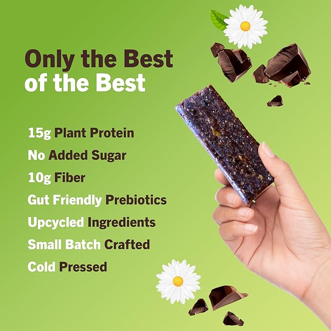 Amrita Nut Free Chocolate Brownie Vegan Protein Bars (12 Count) | 12g Plant-Based Protein Bar | Peanut Free, Gluten Free, and Dairy Free | Low Sugar, High Fiber, Healthy School-Safe Snacks