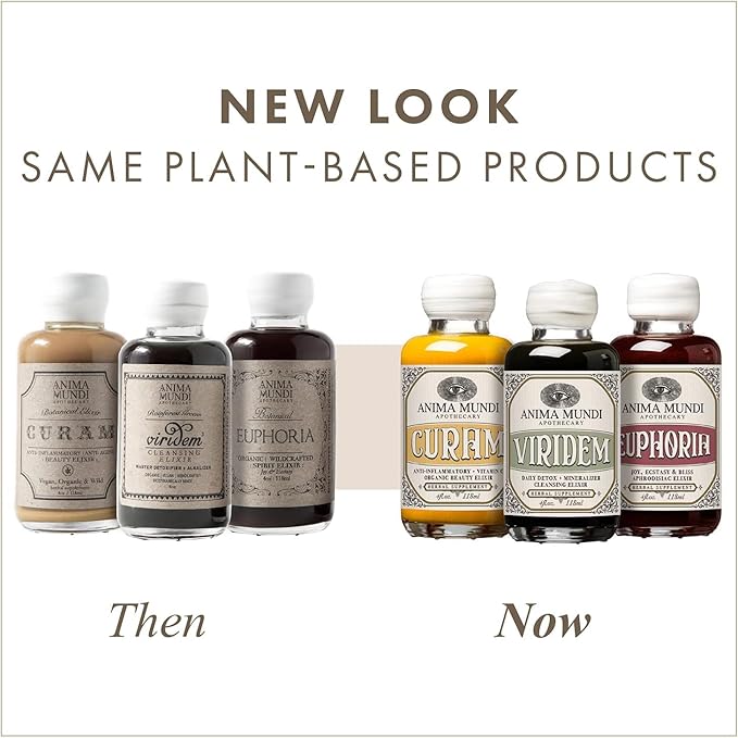 Anima Mundi Apothecary Viridem Greens Detox Elixir - GI & Liver Detox Liquid Supplement, Natural Herb Cleanse with Chlorophyll, Moringa + Organic Chlorella - Add to Juice & Teas (4oz / 118ml)