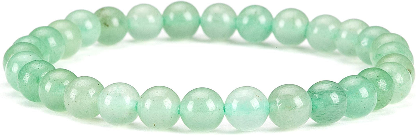 Cherry Tree Collection - Small, Medium, Large Sizes - Gemstone Beaded Bracelets For Women and Men - 6mm Round Beads