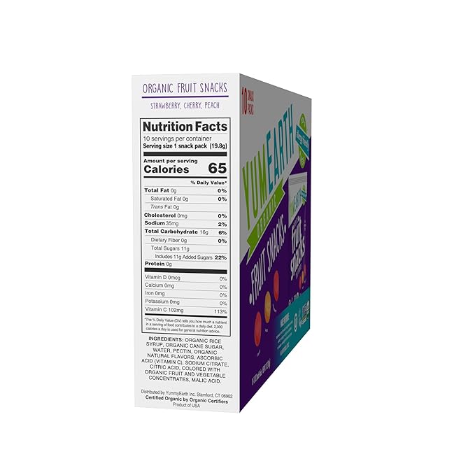 YumEarth Organic Fruit Snacks Box, 0.7 Ounce (Pack of 10)