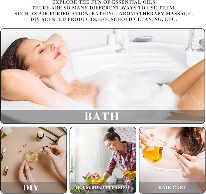 Jasmine Essential Oil 30ML/ 1.01FL.OZ, MAYJAM Pure Jasmine Oil Aromatherapy Essential Oil for Massage, DIY Soap, Ideal for Home Yoga Use