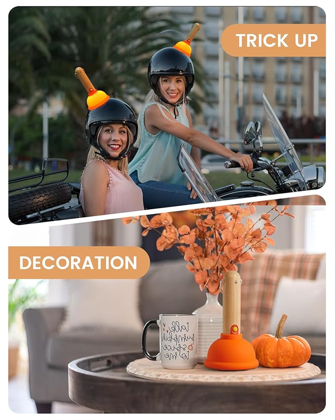 Amaredom Plunger Night Light, Cute Plunger Lamp, Wooden Bar Silicone Funny Nightlight, Rechargeable LED Funny Flashlight with 30 Minutes Timer & One Button Control, Bedroom, Washroom, Living Room