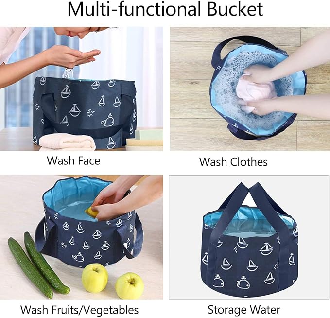 Collapsible Bucket for Soaking Feet, Portable Travel Foot Bath Tub, Foot Soaking Bath Basin Portable, Foot Spa Soaking Feet Home Pedicure Basin Outdoor Camping