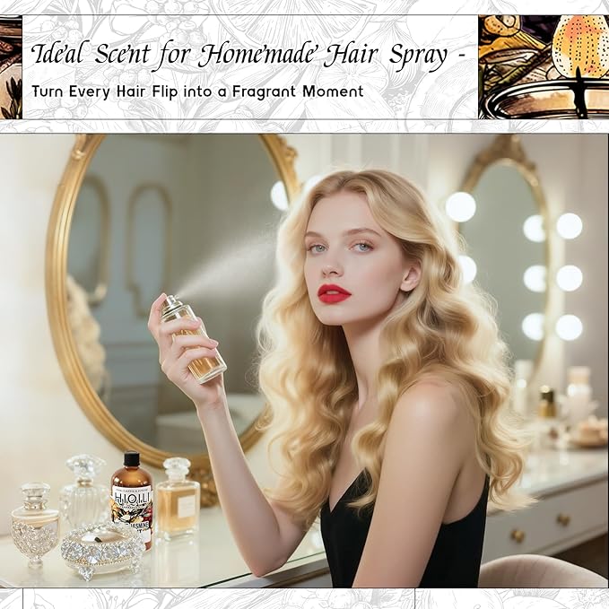 HIQILI White Jasmine & Mint Fragrance Oil for Diffuser, Candle, Soap & Perfume Making, Floral Herbal Scent with Fresh Tea Notes, Long-Lasting Scent - 5.07 Fl Oz