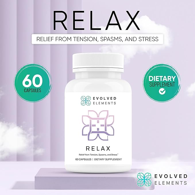 All-Natural Muscle Relaxer | 60 Capsules | Spasm Relief with Magnesium, Passion Flower, and Valerian Root | Relieves Muscle Spasms, Tension, and Promotes Calmness