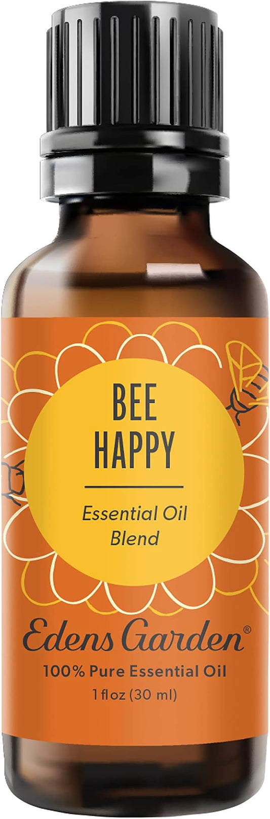 Edens Garden Bee Happy Essential Oil Blend- 100% Pure Premium Grade, Undiluted, Natural, Therapeutic, Aromatherapy, The Best for Kid Safe, Candle, Humidifiers 30 ml (1 fl oz)