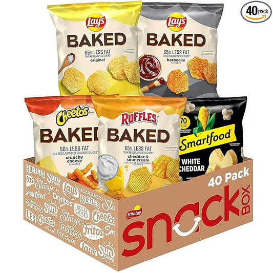 Frito-Lay Baked & Popped Mix Variety Pack, (Pack of 40)