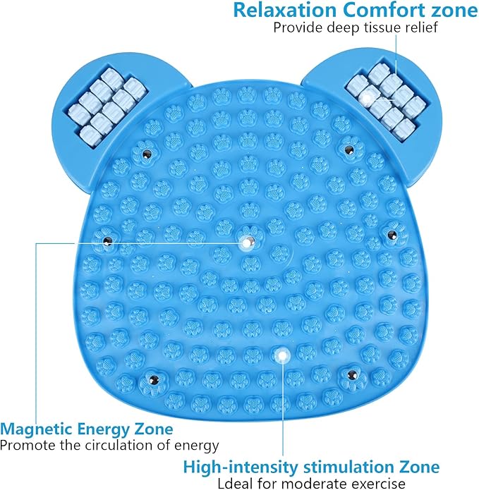 Foot Pressure Massage pad, 21'' x 21" Large Acupressure Foot Massage Mat, Fortable Foot Pressure Pad, Used to Relieve Stress, Arch and Heel Pain, for Home and Gym