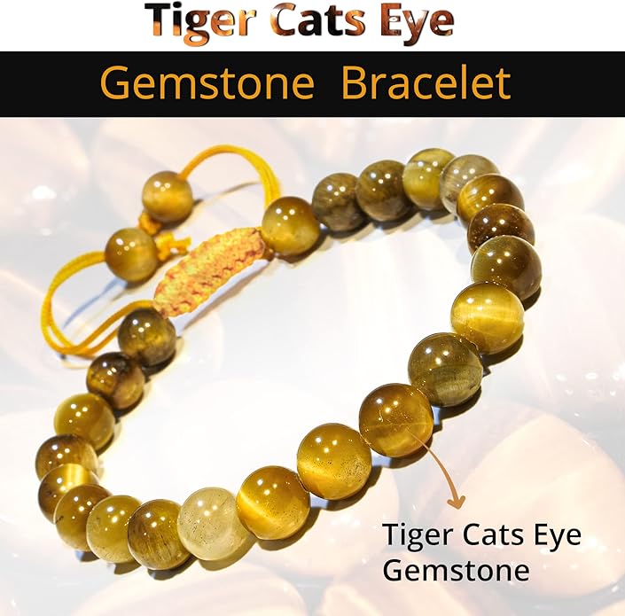 Energy Protection Crystal Handmade Adjustable Bead Bracelet Perfect for Men, Women’s Gift - Gemstone Healing Stretch Bracelet Pulsera Para Hombre Mujer Stocking Stuffer