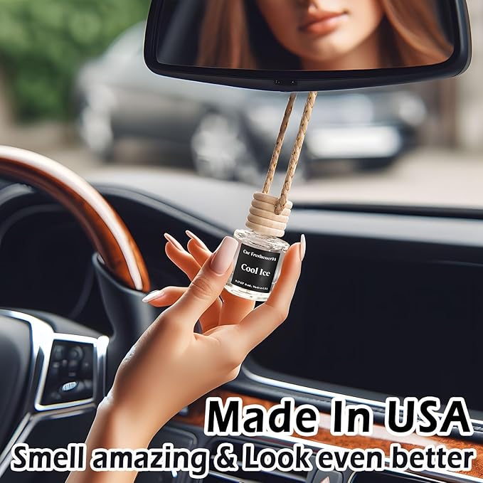 Car Air Freshener Hanging, Cute Air Diffuser, Long Lasting Car Fresheners for Women, Made in USA (4 Pack)