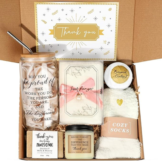 Employee Appreciation Gifts, Appreciation Gift for Coworkers, Thank You Gift for Women Coworkers Teacher Mentor Friends Leaders w 16oz Difference Maker Glass