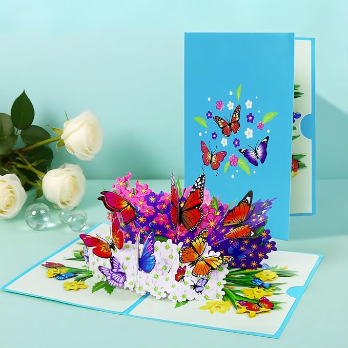 Self Care Gifts with 3D Butterfly Card for Women, Get Well Soon Gift Baskets, Thinking of You Gifts Relaxing Spa Self Care Gift, Birthday Gifts for Women Mom Wife Her Friend Sister Grandma