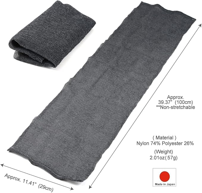 Extra Rough, Exfoliating Washcloth [Made in Japan] Exfoliating Towel Special Texture Makes Fluffy Foam Lather, Back Scrubber, Dead Skin Cell Remover [Loofah for Women and Men] (Black)