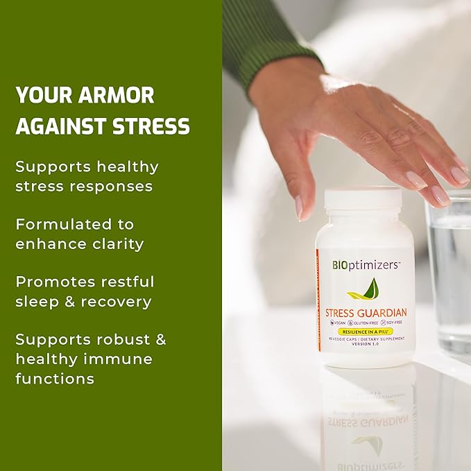 BIOptimizers Stress Guardian – Stress Relief Capsule – Rest Support Management - 45 Capsules