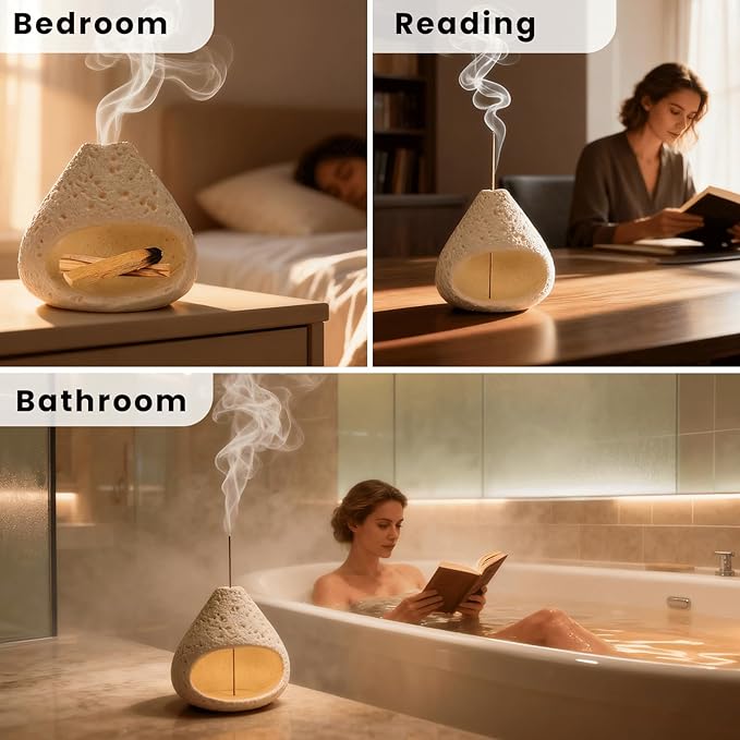 Incense Burner Holder, Palo Santo Holder for Meditation, Yoga and Home Décor, Cone Burner Inspirational Home Decoration Gifts