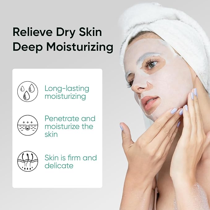 Facial Masks Skincare for Women,Milk Moisturize Face Mask Sheet for Girl,Hydrating Face Mask for All Skin Types,Dry Skin & Sensitive Skin (10-Packs)