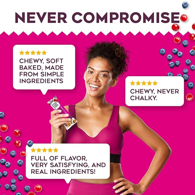 88 Acres Granola Bars | Triple Berry | Gluten Free, Nut-Free Oat and Seed Snack Bar | Vegan & Non GMO | 12 Pack