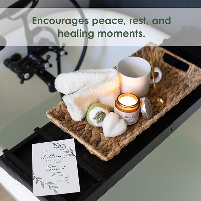 Sympathy Gift Baskets for Women – 8 Thoughtful & Cozy Items (Blanket, Candle, Mug, Socks & More) – Sympathy Gifts for Loss of Loved One, Bereavement, Get Well, or Self Care Gifts for Women