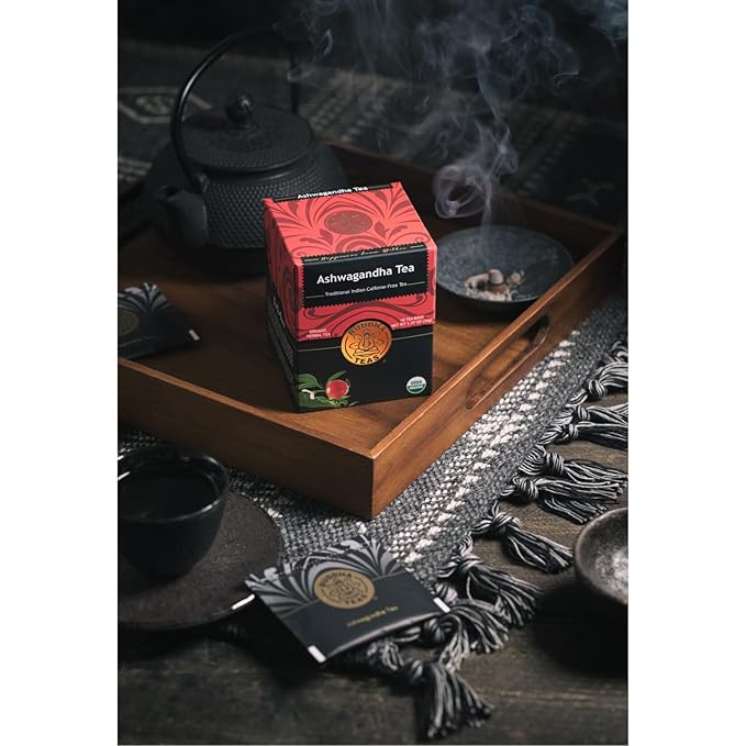 Buddha Teas - Ashwagandha Root Tea - Herbal Tea - Promote Cleansing & Wellness - With Antioxidants & Minerals - Clean Ingredients - Caffeine Free - OU Kosher - 18 Tea Bags (Pack of 1)