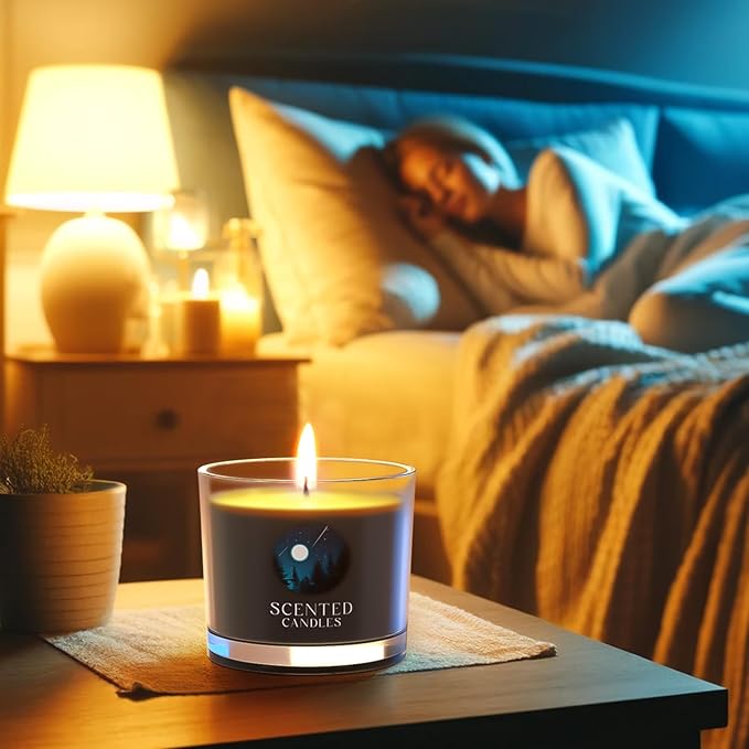 Candles for Men, Scented Candles Gifts for Women, Candle Gift Set for Him, 3 Scented Votive Candles, Birthday Gifts for Men (Black, 7 oz)