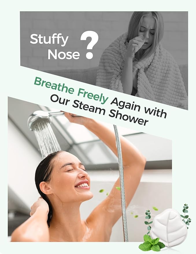 Momcozy 14 Pack Shower Steamers Spa Gifts - Eucalyptus Leaf Shape, with Natural Peppermint & Eucalyptus Essential Oil for Relaxation, Long-Lasting, Thoughtful Birthday and Holiday Gifts for Her/Him