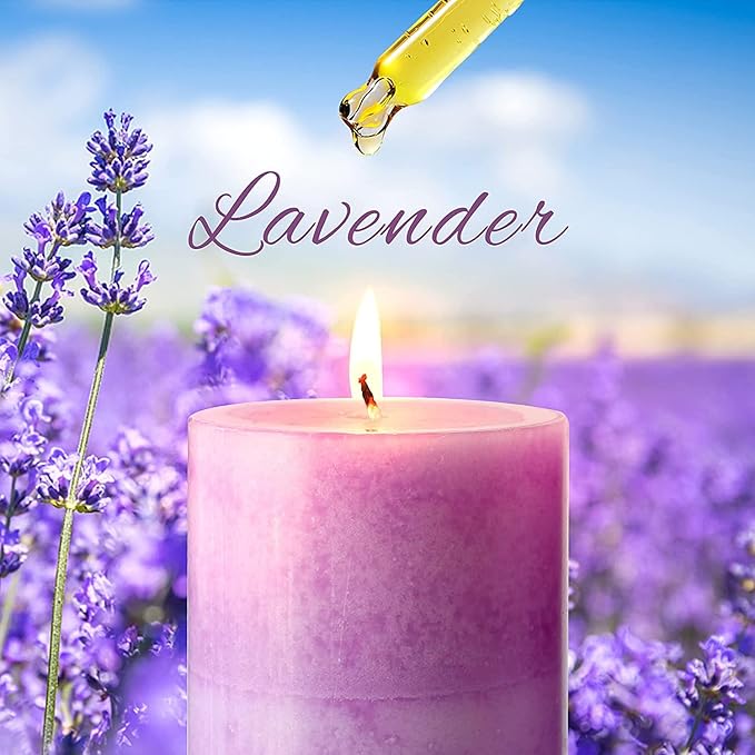 3x6 Large Candle Lavender Scented 3 Pack Pillar Votive Candles Pink Decorative Clean Burning Candles Birthday Gift for Her Wedding Party Decor Mothers Day Gifts Set