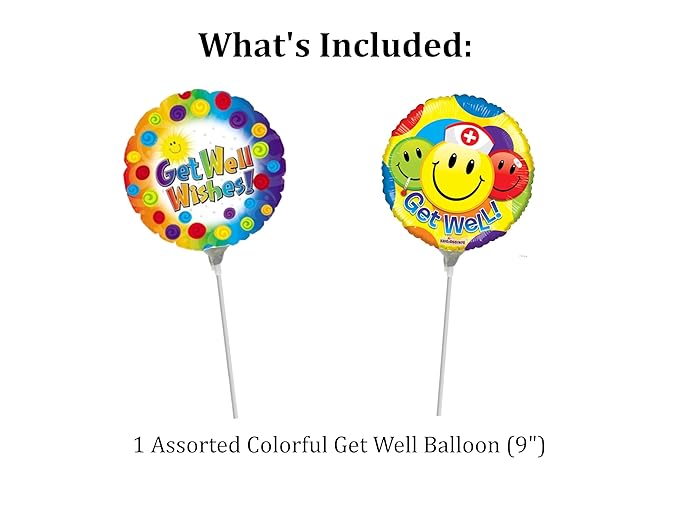 Kids Get Well Gift Basket – Care Box with Plush Bear, Balloon, Snacks & Activity Books (Kids Get Well Cheer: Pink Bear)