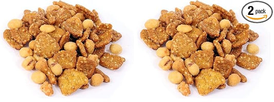 Oregon Farm Fresh Snacks Honey Roasted Mixed Nuts Snack Mix - Locally Made Honey Roasted Peanuts, Toffee Peanuts & Sesame Sticks Snacks - Perfect Sweet & Salty Nut Mix (16oz) (Pack of 2)